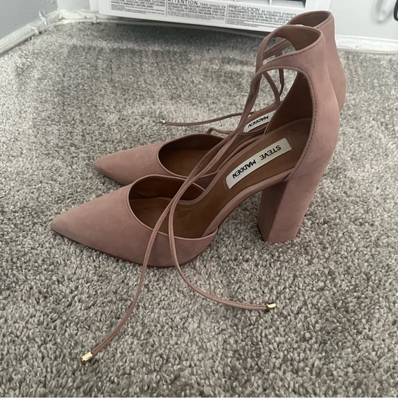 Steve Madden Ballet Pink Tie Front Heels 7.5 - Picture 3 of 6